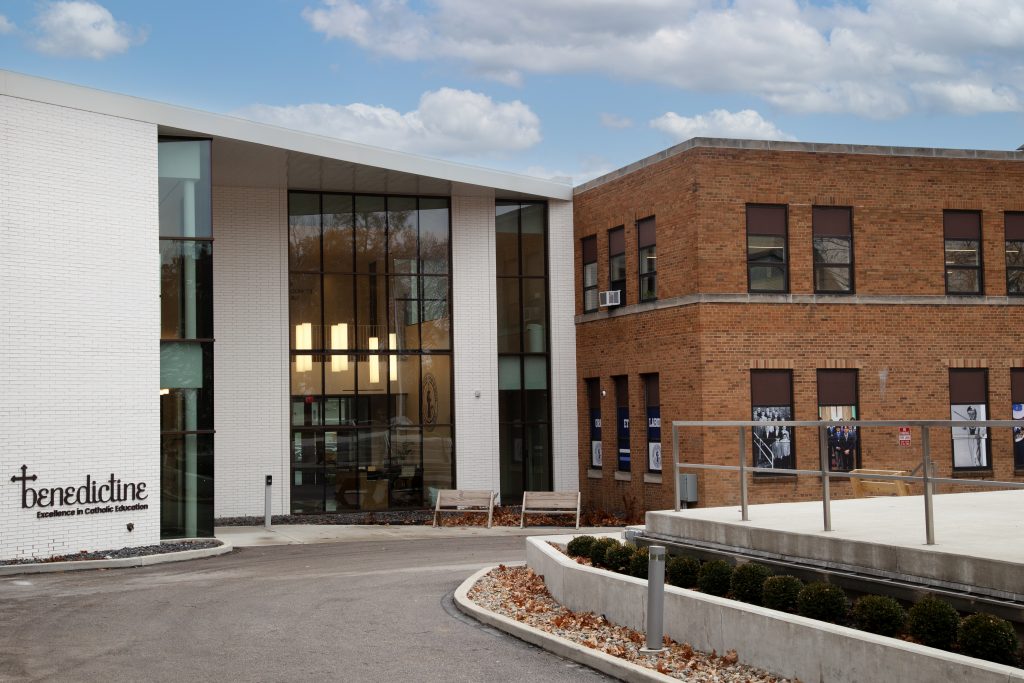 Front entrance of Benedictine High School